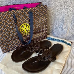 Tory Burch Miller Croc-embossed Sandal
